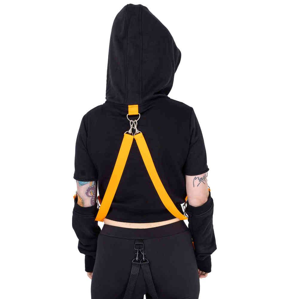 Poizen Industries - DYSTOPIAN HOOD Hoodie/trui - Zwart/Oranje